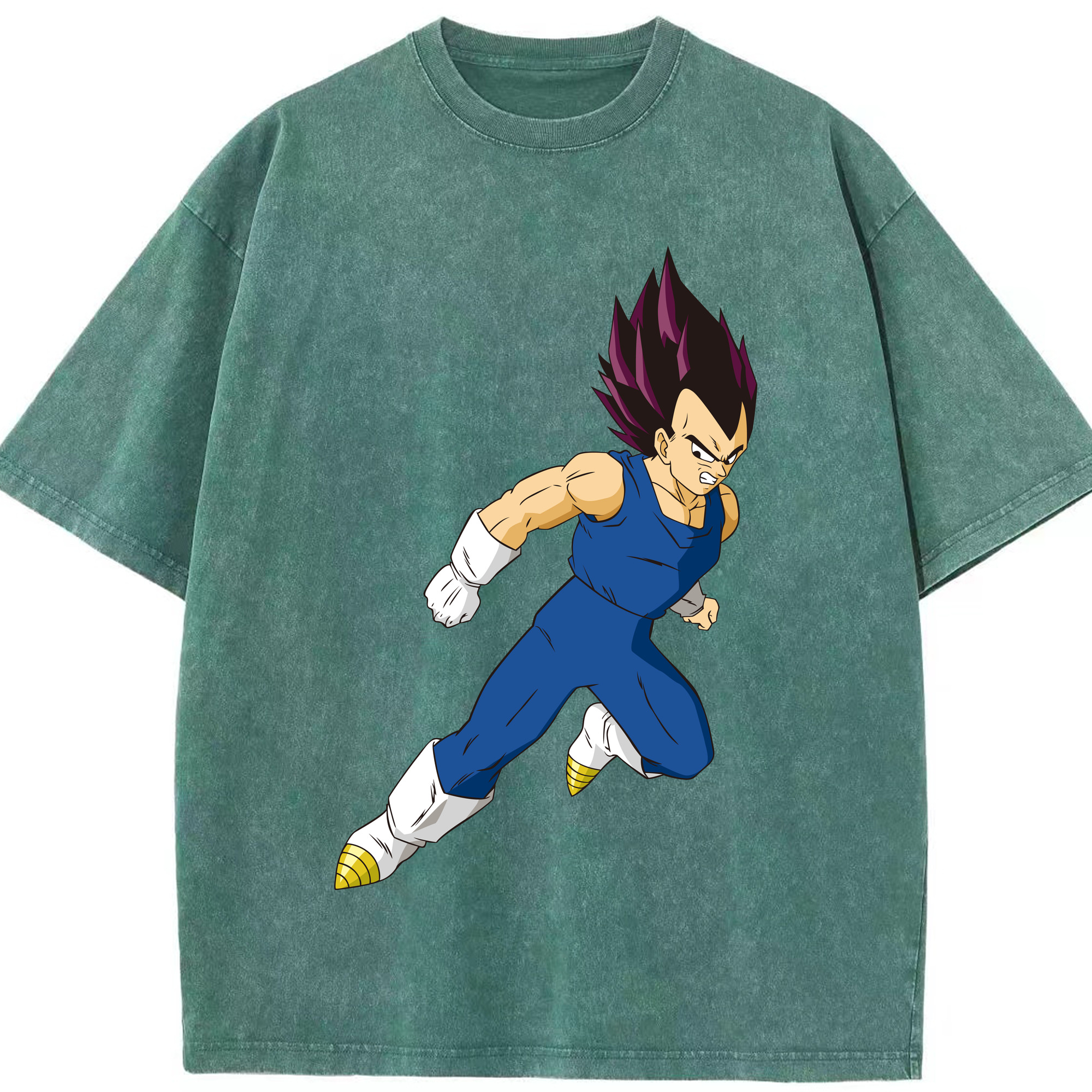 （画像用） ドラゴンボール ベジータ四世（Bejīta Yonsei）DRAGON BALL Vegeta IV 綿100% ヴィンテージ風 半袖Tシャツ（フロントプリント）